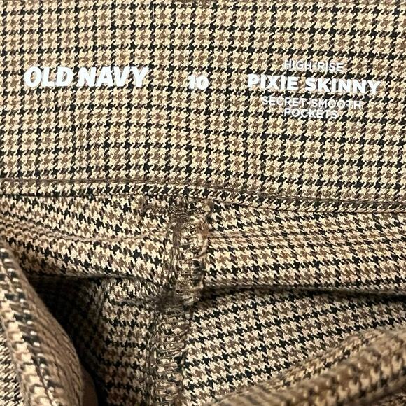 Old Navy Pixie Skinny Pants Women’s size 10 plaid academia Stretch Office Career - Picture 6 of 8